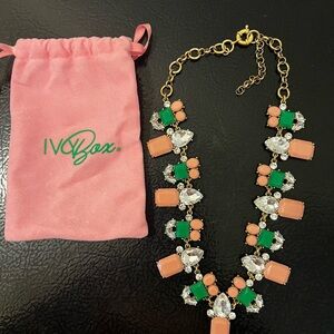 Gold and Green Statement Necklace